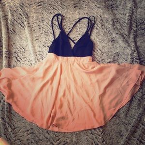 Black and pink strappy dress